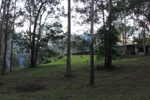 Smoke from burning off near Bhundoo Lodge